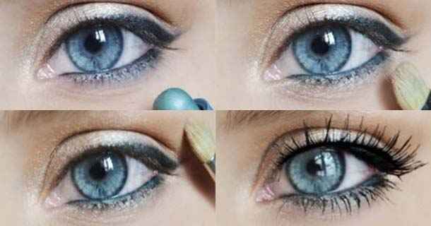 Как красить глаза серо голубые