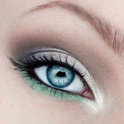 Дневной нежный макияж для голубых глаз