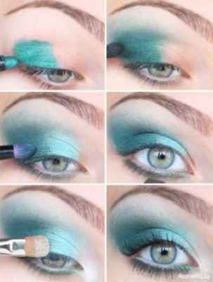 Вечерний макияж глаз фото для голубых глаз фото