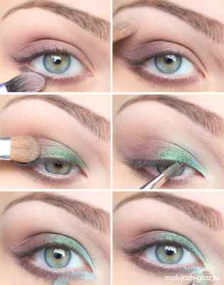Дневной макияж для голубых глаз мастер класс