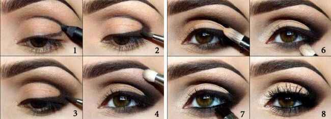 Как правильно наносить макияж для карих глаз