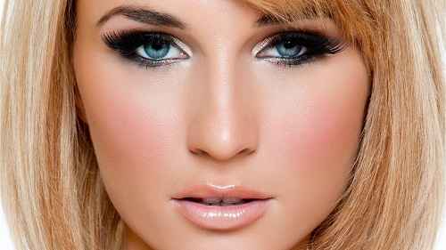 Макияж блондинки с серо голубыми глазами фото