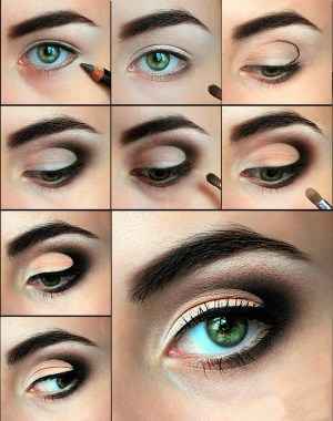 Вечерний макияж со стрелками для зеленых глаз