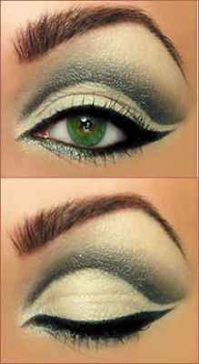 Фото макияж для зелено карих глаз