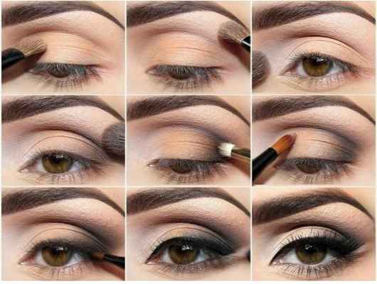 Как макияжем увеличить карие глаза