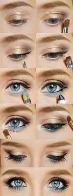 Как сделать глаза больше с помощью макияжа пошаговое фото