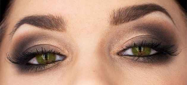 Красивый макияж для брюнеток с зелеными глазами