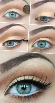 Легкий макияж для синих глаз