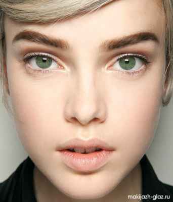 Дневной макияж для русых с зелеными глазами
