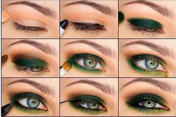 Как красить глаза тенями 4 оттенков
