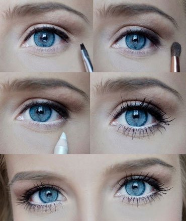 Макияж для девочек с голубыми глазами