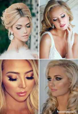 Свадебный макияж для блондинки с серыми глазами