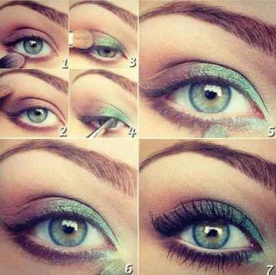 Красивый макияж пошаговое фото для зеленых глаз