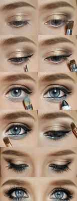 Как сделать макияж смоки айс для серо голубых глаз видео
