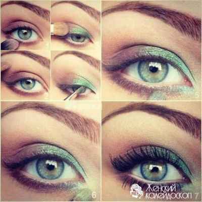 Лёгкий макияж для каре зеленых глаз