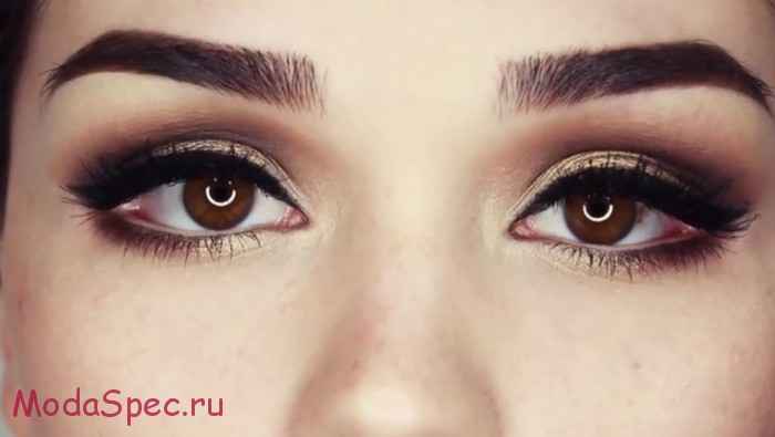 Дневной макияж для девушек с карими глазами
