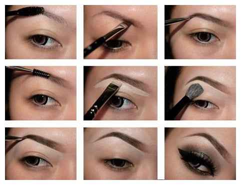 Как правильно красить глаза и брови фото