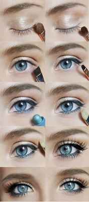 Макияж глаз в картинках для голубых глаз