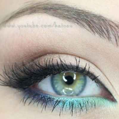 Нежный макияж для серо зеленых глаз