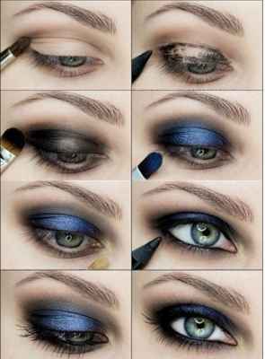 Вечерний макияж для голубых глаз в домашних условиях