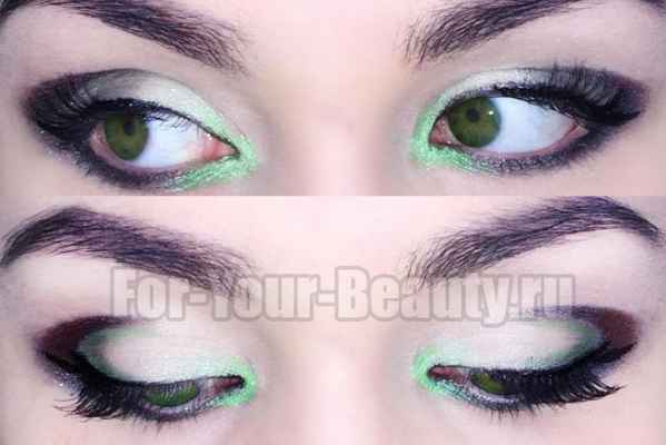 Вечерний макияж для зеленых глаз фото поэтапно 25 лет