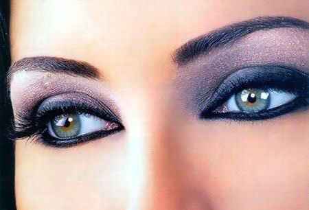 Вечерний макияж глаз для голубо зеленых глаз